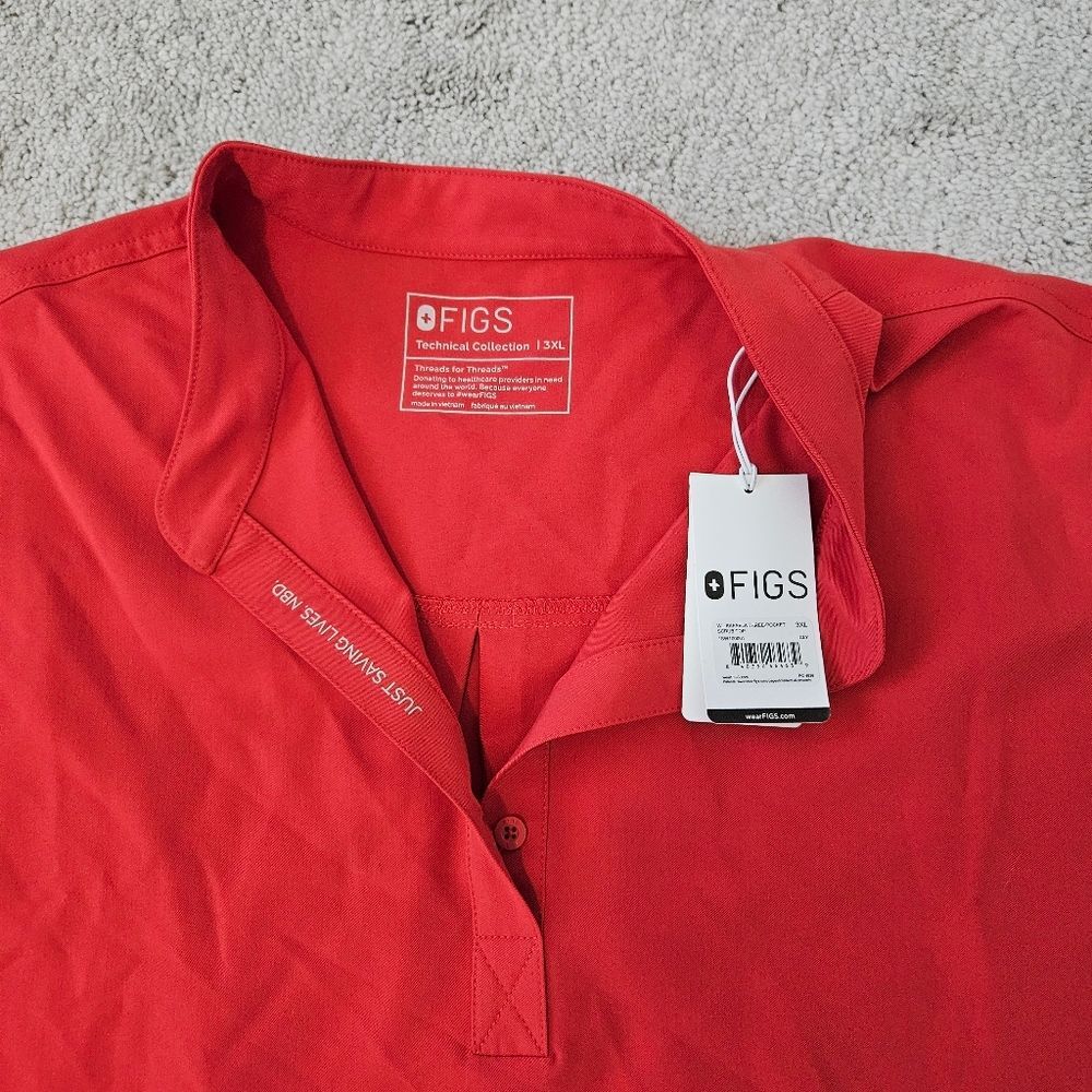 NWT Figs | Rafaela Oversized Scrub Top In Clay, Womens 3XL - Picture 3 of 6
